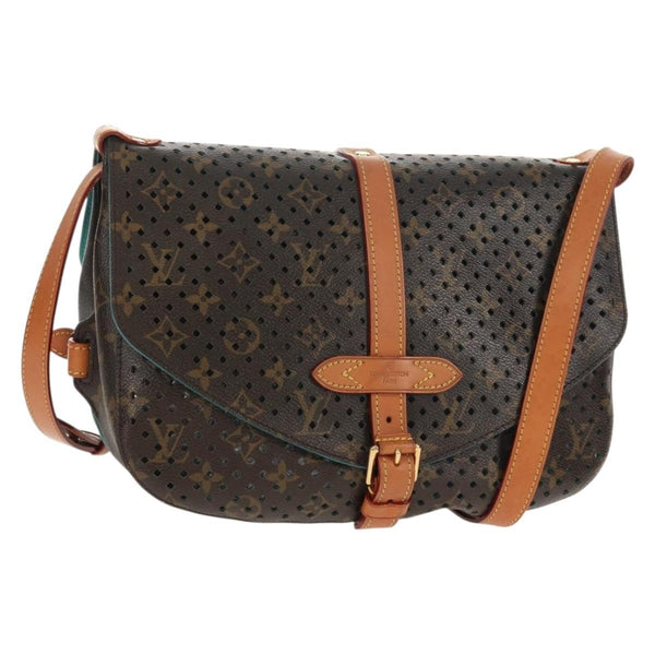 Louis Vuitton Flore Saumur Handbag Perforated Monogram Canvas - image 1