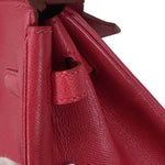 Hermes Birkin Handbag Red Courchevel with Gold Hardware 30 - image 18