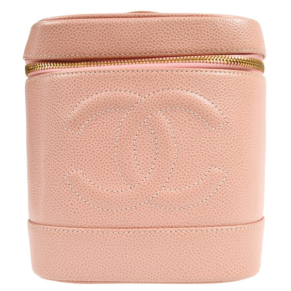 Chanel Vintage Timeless Cosmetic Case Caviar Small - image 1