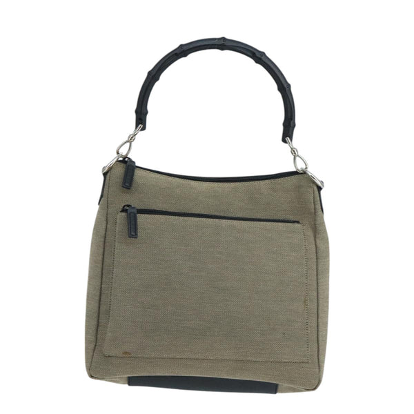 Gucci Vintage Bamboo Shoulder Bag Canvas - image 1