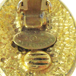 Chanel Vintage CC Button ovales Clip-On Earrings Gold-plated - image 3