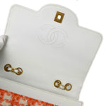 Chanel Vintage Chocolate Bar CC Flap Bag Quilted Tweed Small - image 9
