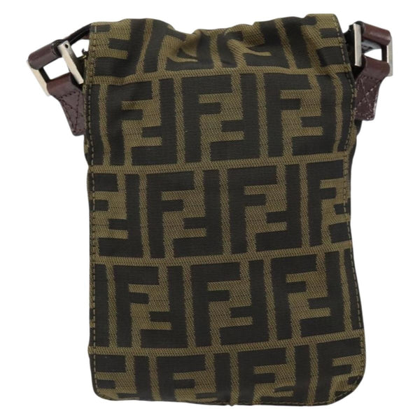 Fendi Flat Messenger Bag Zucca Canvas