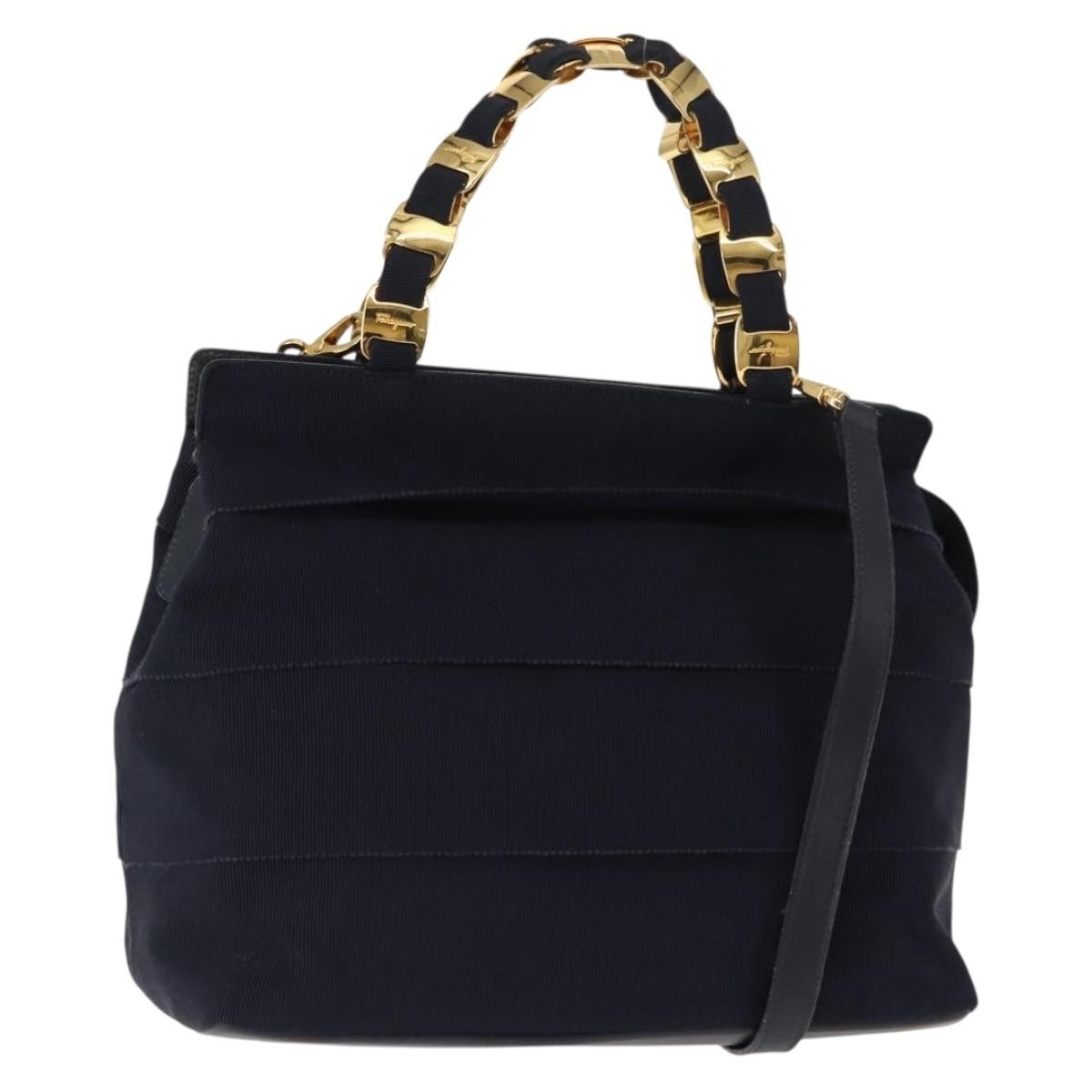 Salvatore Ferragamo Vala Handbag Canvas - image 1