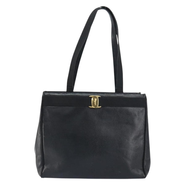 Salvatore Ferragamo Vintage Vara Bow Tote Lizard Embossed Leather Medium - image 1