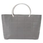 Chanel Vintage Chocolate Bar Metal Ring Tote Quilted Lambskin Medium - image 1