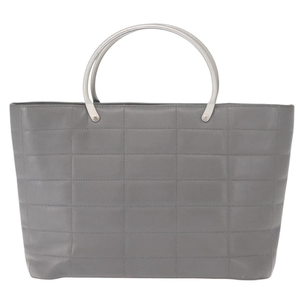 Chanel Vintage Chocolate Bar Metal Ring Tote Quilted Lambskin Medium - image 1
