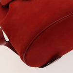 Salvatore Ferragamo Gancini Flap Drawstring Backpack Suede - image 11