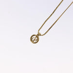 Christian Dior CD Round Pendant Necklace Metal - image 5
