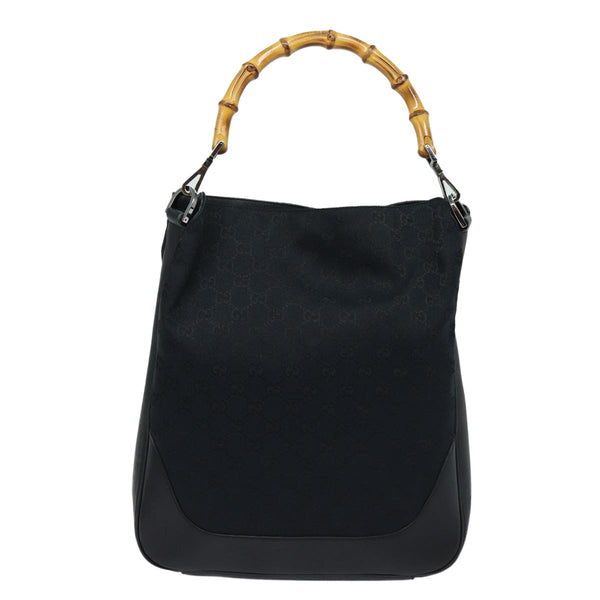 Gucci Bamboo Shoulder Bag GG Canvas