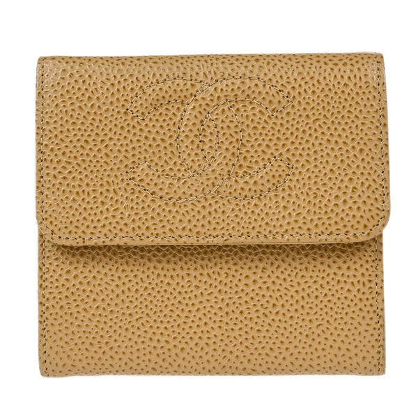 Chanel Vintage Timeless CC Bifold Wallet Caviar - image 1