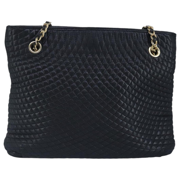 Bally Vintage Chain Shoulder Bag Quilted Leather