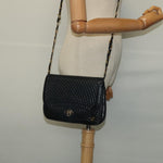 Bally Vintage Chain Shoulder Bag Quilted Leather - image 13