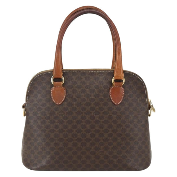 Celine Vintage Macadam Handbag Canvas and Leather