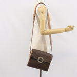 Celine Vintage Macadam Circle Logo Shoulder Bag Canvas and Leather - image 13
