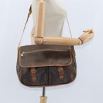 Celine Vintage Macadam Shoulder Bag Canvas and Leather - image 14