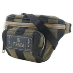 Fendi Front Pocket Waist Bag Pequin Canvas - image 3