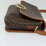Celine Vintage Macadam Circle Logo Shoulder Bag Canvas and Leather - image 4