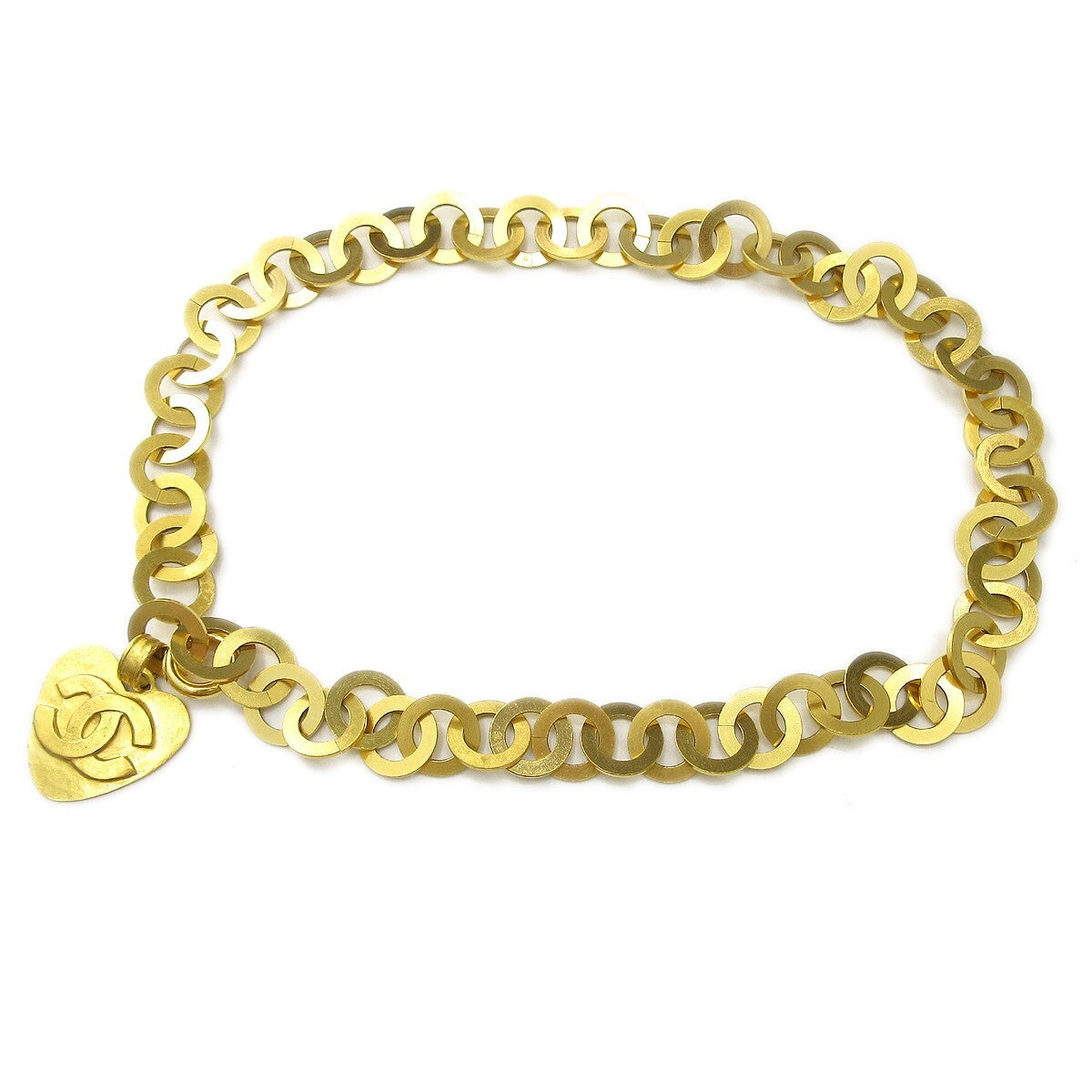 Chanel Vintage Heart Chain Belt Metal - image 1