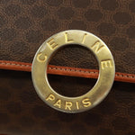Celine Vintage Macadam Circle Logo Shoulder Bag Canvas and Leather - image 12