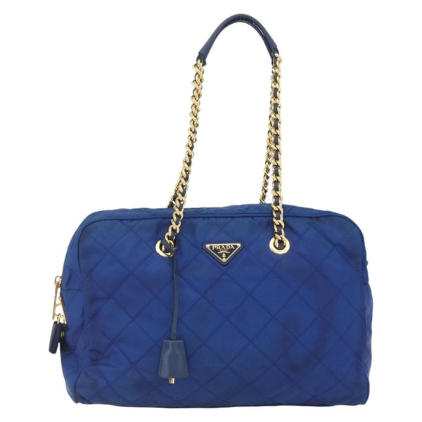 Prada Chain Shoulder Bag Quilted Tessuto Large - image 1