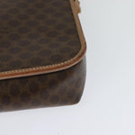 Celine Vintage Macadam Circle Logo Shoulder Bag Canvas and Leather - image 11