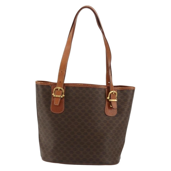 Celine Vintage Macadam Tote bag Canvas and Leather