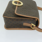 Celine Vintage Macadam Circle Logo Shoulder Bag Canvas and Leather - image 3