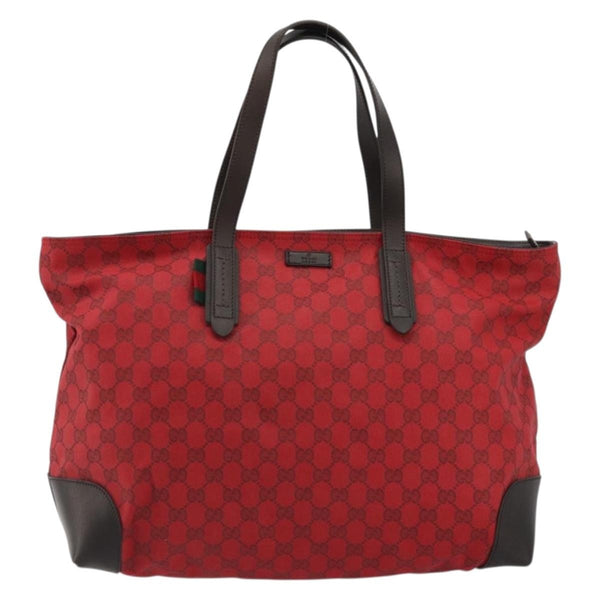 Gucci Original Zip Tote GG Canvas with Leather Large - image 1