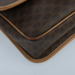Celine Vintage Macadam Circle Logo Shoulder Bag Canvas and Leather - image 9