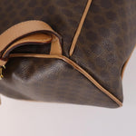 Celine Vintage Drawstring Flap Backpack Macadam Coated Canvas - image 11