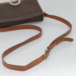 Celine Vintage Macadam Circle Logo Shoulder Bag Canvas and Leather - image 7