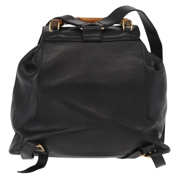 Gucci Vintage Bamboo Backpack Leather