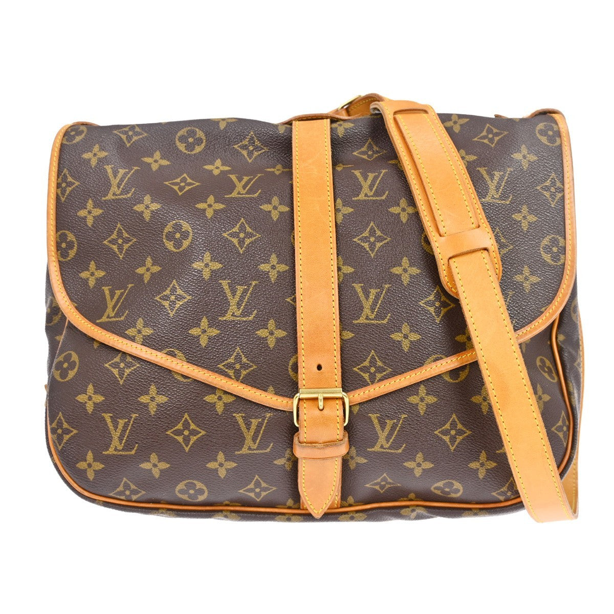 Louis Vuitton Saumur Handbag Monogram Canvas 35 - image 1