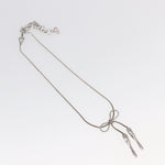 Christian Dior Bow CD Pendant Necklace Metal with Crystal - image 1