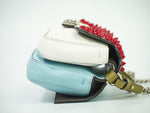 Fendi Double Baguette Embroidered Studded Leather Micro - image 3