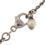 Chanel CC Chain Necklace Metal with Faux Pearls - image 4