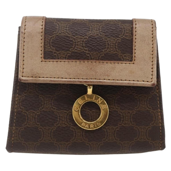 Celine Vintage Macadam Shoulder Bag Canvas and Leather - image 1