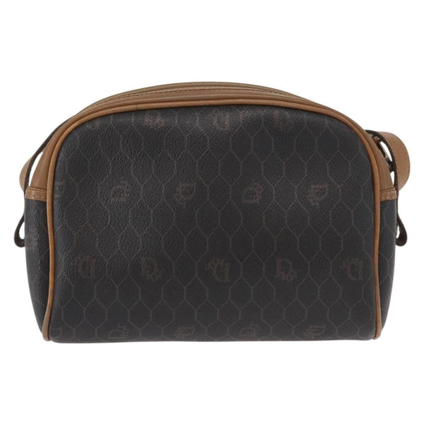 Christian Dior Vintage Honeycomb Shoulder Bag Canvas and Leather