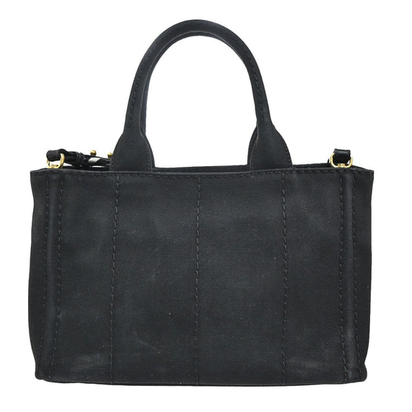 Prada Canapa Convertible Tote Canvas Medium