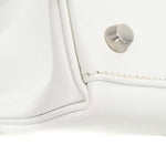 Hermes Kelly Handbag White Epsom with Palladium Hardware 28 - image 7