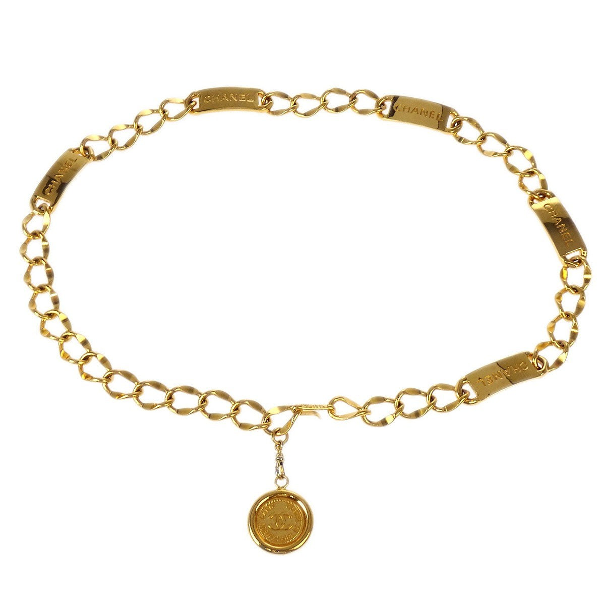 Chanel Medallion Chain Link Belt Metal - image 1