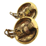 Chanel CC Round Earrings Metal and Crystal - image 2