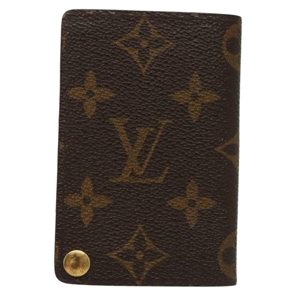 Louis Vuitton Porte Cartes Pression Card Case Monogram Canvas