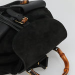 Gucci Vintage Bamboo Backpack Suede and Leather - image 16