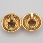 Chanel Vintage Round Clip-On Earrings Metal with Faux Pearl - image 2