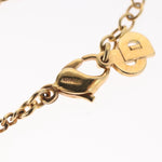 Christian Dior Vintage Logo Round Pendant Necklace Metal and Crystals - image 7