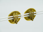 Chanel Vintage CC Logo Round Clip on Earrings Textured Metal - image 4