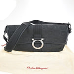 Salvatore Ferragamo Gancini Shoulder Bag Canvas - image 9