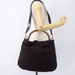 Gucci Vintage Bamboo Handle Bag Nylon - image 13